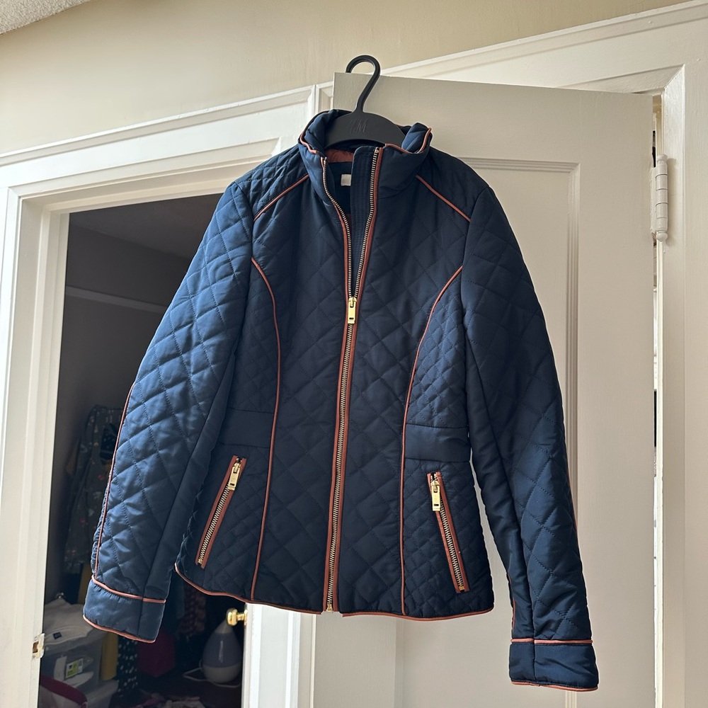 H&M Black and Brown Quilted Jacket